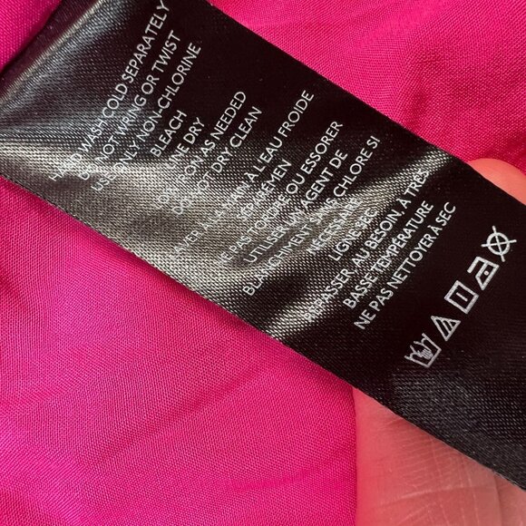 Anthropologie The Somerset Mini Dress Floral Applique Edition Hot Pink Large - Picture 15 of 15